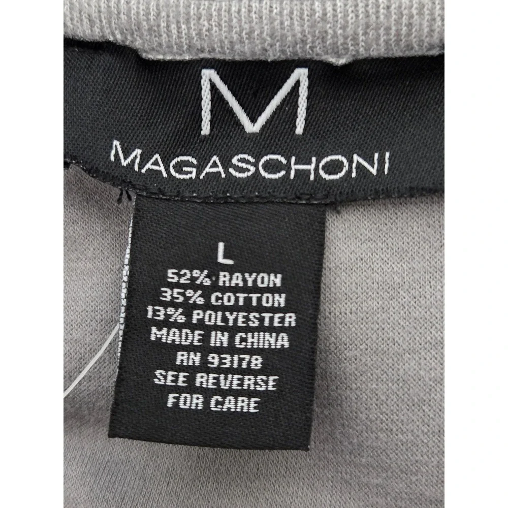 Magaschoni‎ 1/4 Zip Long Sleeve Sweater Top Men Size Large Gray NWT
